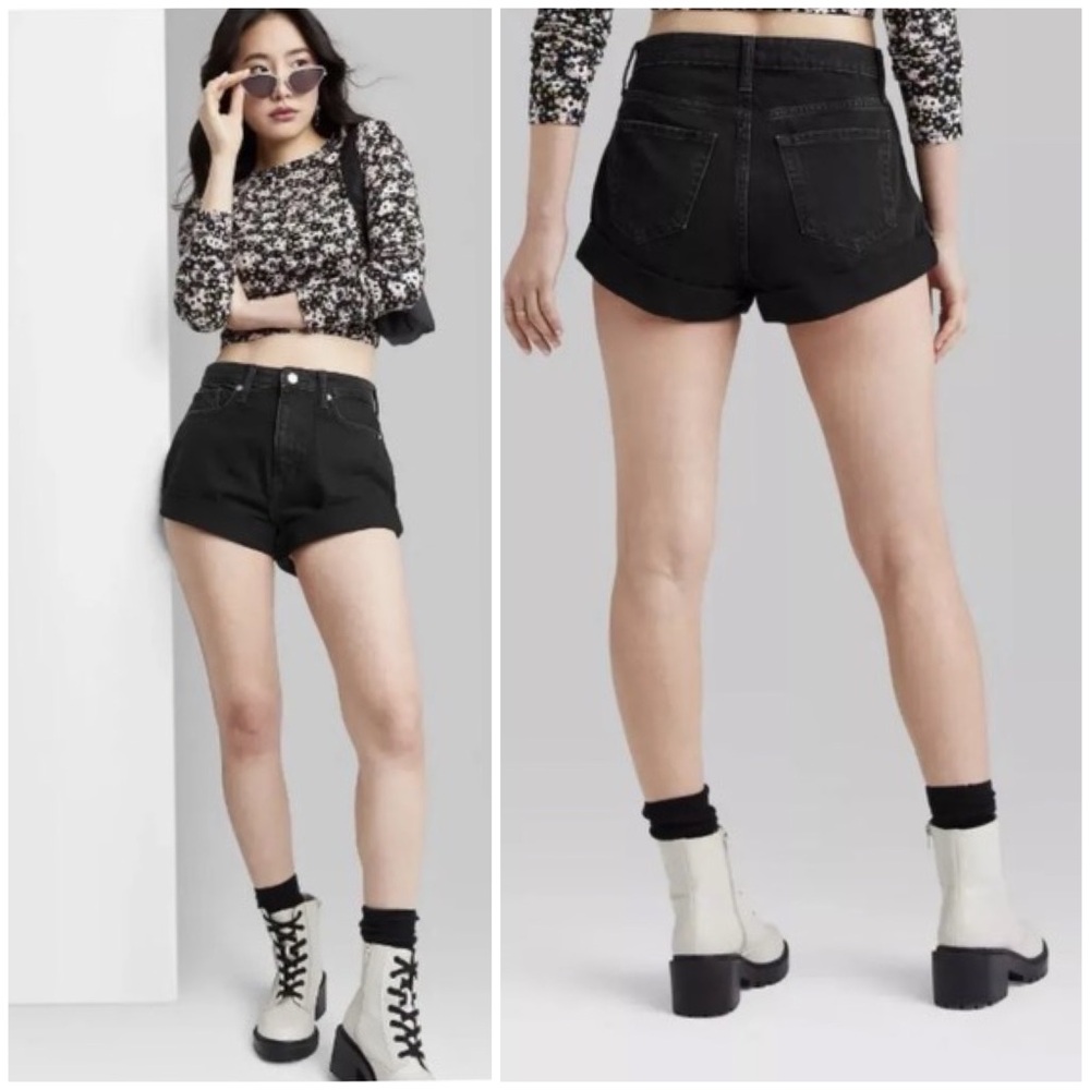 Wild Fable from Target highest rise mom shorts in black 6/28